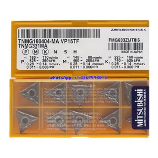 Original Mitsubishi TNMG160404-MA VP15TF Carbide Insert - Triangle | Steel, Stainless Steel (10 PCS)