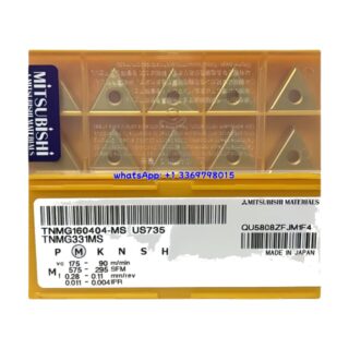 Original Mitsubishi TNMG160404-MS US735 Carbide Insert - Triangle | Steel (10 PCS)