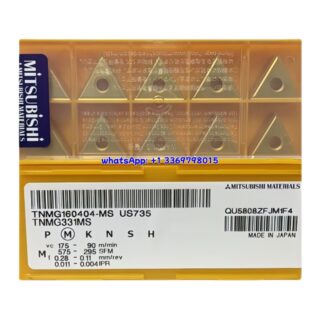 Original Mitsubishi TNMG160404-MS US735 Carbide Insert - Triangle | Steel, Stainless Steel (10 PCS)