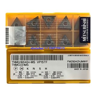 Original Mitsubishi TNMG160404-MS VP15TF Carbide Insert - Triangle | Steel & More (10 PCS)