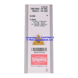 Original Tungaloy TNMG160404-TM-T9025 T9025 Carbide Insert - Triangle (10 PCS)