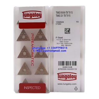 Original Tungaloy TNMG160404-TM T9115 Carbide Insert - Triangle | Steel (10 PCS)