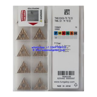 Original Tungaloy TNMG160404-TM T9125 Carbide Insert - Triangle | Steel (10 PCS)