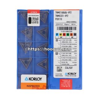 Original Korloy TNMG160404-VP2 PC8110 Carbide Turning Insert - Triangle | Steel & More