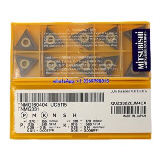 Original Mitsubishi TNMG160404 UC5115 Carbide Insert - Triangle | Cast Iron (10 PCS)