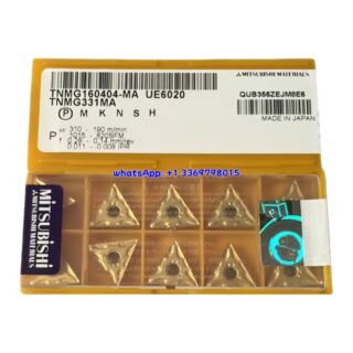 Original Mitsubishi TNMG160404 UE6020 Carbide Insert - Triangle | Steel, Stainless Steel (10 PCS)