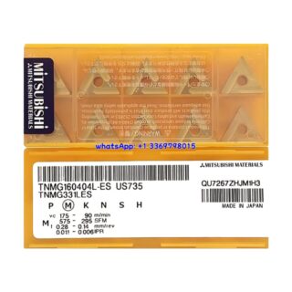 Original Mitsubishi TNMG160404L-ES US735 Carbide Insert - Triangle | Steel (10 PCS)