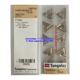Original Tungaloy TNMG160404L-S T9125 Carbide Insert - Triangle | Steel (10 PCS)