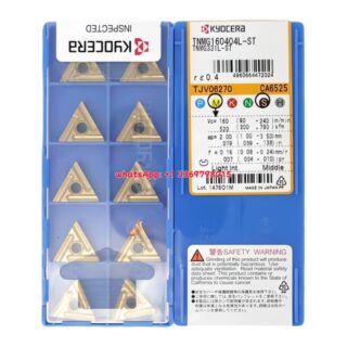 Original Kyocera TNMG160404L-ST CA6525 Carbide Insert - Triangle | Steel (10 PCS)