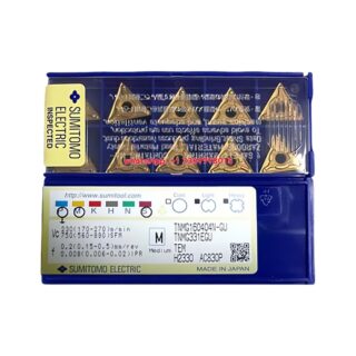 Original Sumitomo TNMG160404N-GU AC830P Carbide Insert - Triangle | Steel (10 PCS)