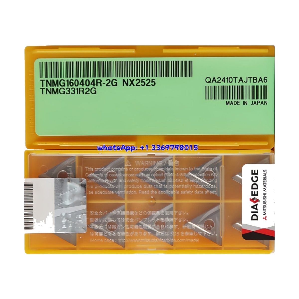Original Mitsubishi TNMG160404R-2G NX2525 Carbide Insert - Triangle | Steel (10 PCS)