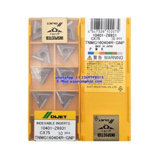Original DIJET TNMG160404R-GNP Carbide Insert - Triangle (10 PCS) CX75 TNMG160404R-GNP CX75