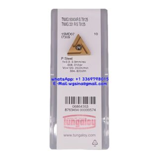 Original Tungaloy TNMG160404R-S-T9125 T9125 Carbide Insert - Triangle | Steel (10 PCS)