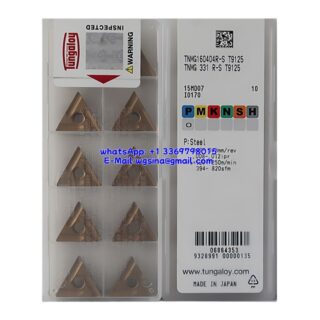 Original Tungaloy TNMG160404R-S T9125 Carbide Insert - Triangle | Steel (10 PCS)