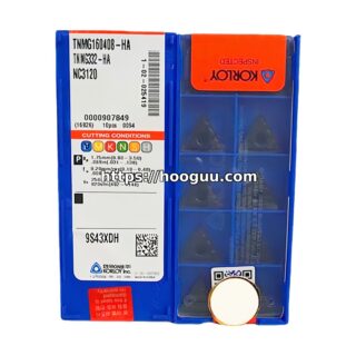 Original Korloy TNMG160408-HA NC3120 Carbide Turning Insert - Triangle | Steel, Titanium