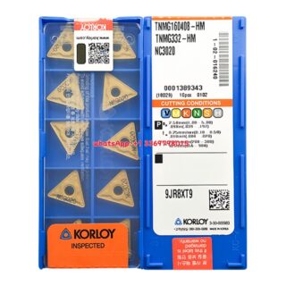 Original Korloy TNMG160408-HM NC3020 Carbide Turning Insert - Triangle | Cast Iron (10 PCS)