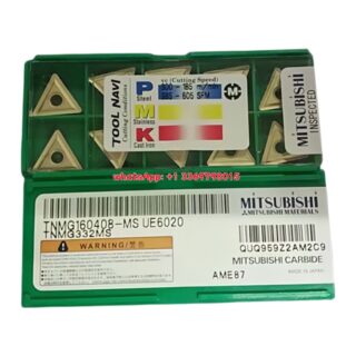 Original Mitsubishi TNMG160408-MS UE6020 Carbide Insert - Triangle | Steel, Stainless Steel (10 PCS)