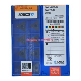 Original Korloy TNMG160408-RK NC6315 Carbide Turning Insert - Triangle (10 PCS)