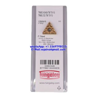 Original Tungaloy TNMG160408-TM-T9115 T9115 Carbide Insert - Triangle | Steel (10 PCS)