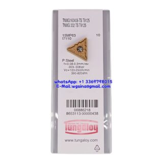 Original Tungaloy TNMG160408-TS-T9125 T9125 Carbide Insert - Triangle | Steel (10 PCS)