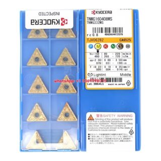 Original Kyocera TNMG160408MS CA6525 Carbide Insert - Triangle | Steel (10 PCS)
