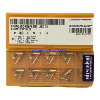 Original Mitsubishi TNMG160408R-ES US735 Carbide Insert - Triangle | Steel, Stainless Steel (10 PCS)