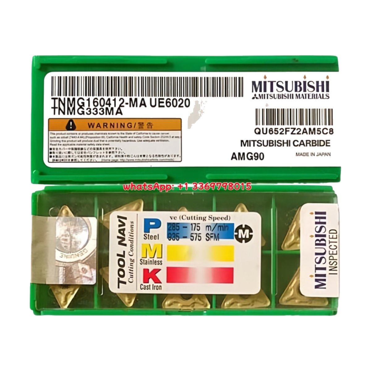 Original Mitsubishi TNMG160412-MA UE6020 Carbide Insert - Triangle (10 PCS)