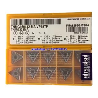 Original Mitsubishi TNMG160412-MA VP15TF Carbide Insert - Triangle | Steel, Stainless Steel (10 PCS)