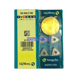 Original TaeguTec 160404 TT9080 Carbide Insert | Stainless Steel & More (10 PCS) TNMG EA TNMG 160404 EA TT9080