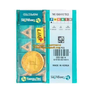 Original TaeguTec 160404 TT8125 Carbide Insert | Steel (10 PCS) TNMG R-FS TNMG 160404 R-FS TT8125