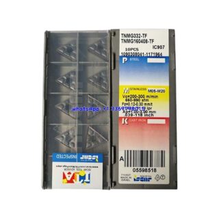 Original Iscar 160408-TF IC907 Carbide Turning Insert | Stainless Steel & More (10 PCS) TNMG TNMG 160408-TF IC907