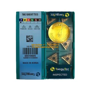 Original TaeguTec 160408 TT8125 Carbide Insert | Steel (10 PCS) TNMG MT TNMG 160408 MT TT8125