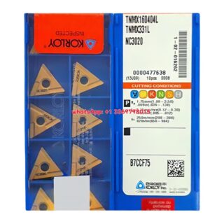 Original Korloy TNMX160404L NC3020 Carbide Turning Insert - Triangle | Cast Iron (10 PCS)
