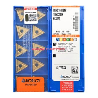Original Korloy TNMX160404R NC3020 Carbide Turning Insert - Triangle | Cast Iron (10 PCS)