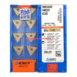 Original Korloy TNMX160408R NC3030 Carbide Turning Insert - Triangle | Cast Iron (10 PCS)
