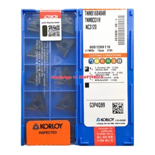 Original Korloy TNMX160408R NC3120 Carbide Turning Insert - Triangle (10 PCS)
