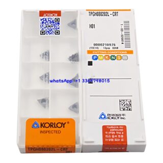 Original Korloy TPGH080202L-CRT PC5300 Carbide Turning Insert - Triangle | Steel (10 PCS)