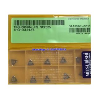 Original Mitsubishi TPGH080202L-FS NX2525 Carbide Insert - Triangle | Steel (10 PCS)