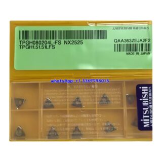 Original Mitsubishi TPGH080202L-FS NX2525 Carbide Insert - Triangle | Steel, Cast Iron (10 PCS)