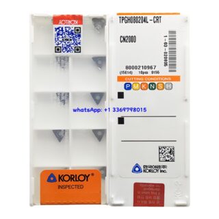 Original Korloy TPGH080204L-CRT CN2000 Carbide Turning Insert - Triangle (10 PCS)
