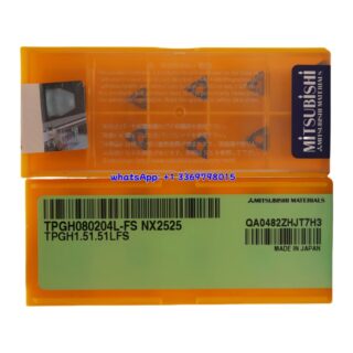 Original Mitsubishi TPGH080204L-FS NX2525 Carbide Insert - Triangle | Steel & More (10 PCS)