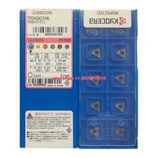 Original Kyocera TPGH080204L PV7020 Carbide Insert - Triangle | Stainless Steel (10 PCS)