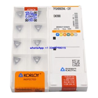 Original Korloy TPGH090204L-CRT CN2000 Carbide Turning Insert - Triangle (10 PCS)