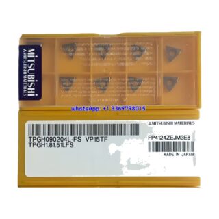 Original Mitsubishi TPGH090204L-FS VP15TF Carbide Insert - Triangle | Steel, Stainless Steel (10 PCS)