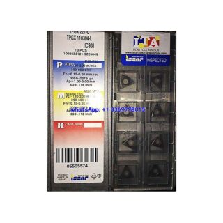 Original Iscar TPGX110304-L IC908 Carbide Turning Insert - Triangle | Heat-Resistant Alloys (10 PCS)