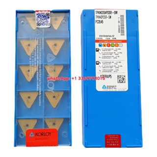 Original Korloy TPKN2204PDSR-SM PC3545 Carbide Turning Insert - Triangle | Steel, Stainless Steel (10 PCS)