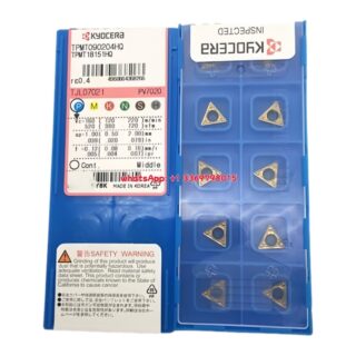 Original Kyocera TPMT090204-HQ PV7020 Carbide Turning Insert - Triangle | Stainless Steel (10 PCS)