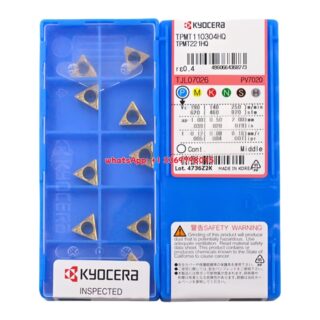 Original Kyocera TPMT110304-HQ PV7020 Carbide Insert - Triangle | Stainless Steel (10 PCS)