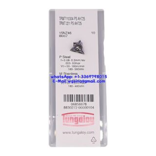 Original Tungaloy TPMT110304-PS-AH725 AH725 Carbide Insert - Triangle | Stainless Steel & More (10 PCS)