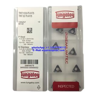 Original Tungaloy TPMT110308-PS AH725 Carbide Insert - Triangle | Steel & More (10 PCS)